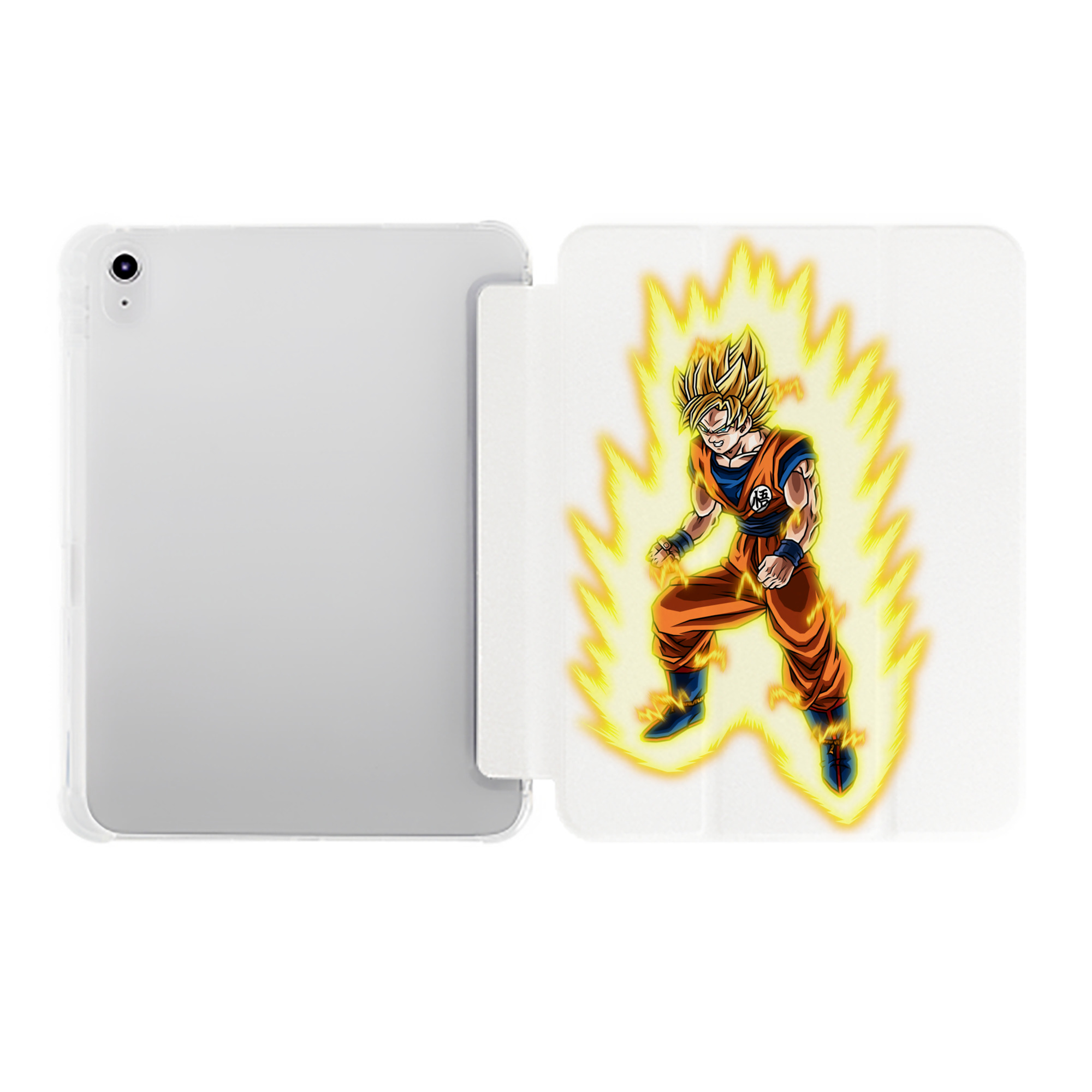 （画像用） ドラゴンボール 孫悟空（そん ごくう）Son Goku カカロット DRAGON BALL Kakarotto IPad ケース ペン収納付き 三つ折りスタンド PUレザー×シリコン 対応機種9.5/10.5/10.9インチ
